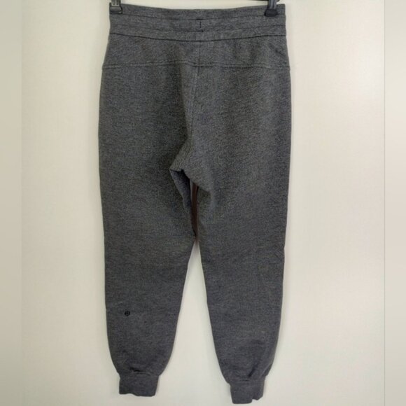 Lululemon On Track Jogger 4 Heathered Black Gym Workout Tapered Leg W5AMIS - Picture 7 of 10